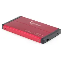 Gembird EE2-U3S-2-R, HDD-Gehäuse, 2.5", SATA, USB Anschluss, Rot
