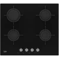 Beko HILG 64220 S, Schwarz, Integriert, Gaskochfeld, Glas, 4 Zone(n), 4 Zone(n)