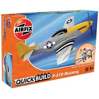 Airfix J6016, Fixed-wing aircraft model, Montagesatz, Mustang P-51D, Beide Geschlechter, Kunststoff, 38 Stück(e)