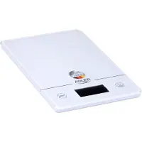 Adler AD 3170, Elektronische Küchenwaage, 15 kg, 1 g, Transparent, Weiß, Gehärtetes Glas, Glas