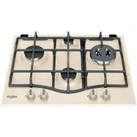 Whirlpool GMT 6422 OW, Weiß, Integriert, 60 cm, Gaskochfeld, Gusseisen, 4 Zone(n)