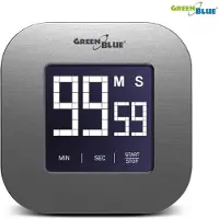 Greenblue 46005, Digitaler Küchentimer, Silber, 5999 min, Magnetic, CE, CR2032