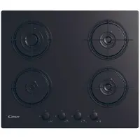 Candy CVW6BB, Schwarz, Integriert, 59.5 cm, Gaskochfeld, Gehärtetes Glas, 4 Zone(n)