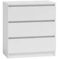 Top E Shop Topeshop M3 BIEL, Weiß, 3 Schublade(n), Partikelbord, Einfarbig, Modern, Partikelbord