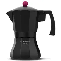 Taurus Black Moments 12, Mokka-Kanne, Schwarz, Aluminium, 12 Tassen, Edelstahl