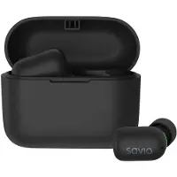 Savio TWS-09, True Wireless Stereo (TWS), Anrufe/Musik, 20 - 20000 Hz, Kopfhörer, Schwarz