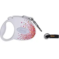Flexi automatische Hundeleine Glam Splash Orient S Tape 3m weiß