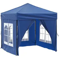 vidaXL Partyzelt Faltbar mit Seitenwänden Blau 2x2 m