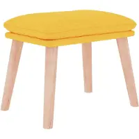 vidaXL Fußhocker Senfgelb 45x29,5x35 cm Stoff