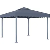 vidaXL Pavillon 300 x 300 cm Anthrazit Aluminium