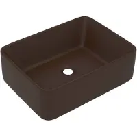 vidaXL Luxus-Waschbecken Matt Dunkelbraun 41x30x12 cm Keramik
