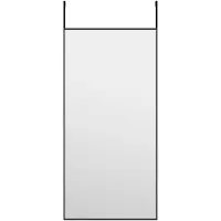 vidaXL Türspiegel Schwarz 30x60 cm Glas und Aluminium