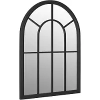 vidaXL Gartenspiegel Schwarz 60x45 cm Eisen