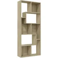 vidaXL - Bücherregal - 67x24x161 - cm - Spanplatte - sonoma - eichenfarbig