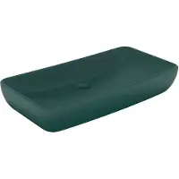 vidaXL Luxus-Waschbecken Rechteckig Matt Dunkelgrün 71x38 cm Keramik
