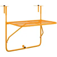 vidaXL Balkontisch Gelb 60x40 cm Stahl