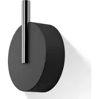 DECOR WALTHER Handtuchhaken Stone Groß Matt Schwarz Chrom