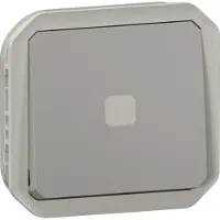 Legrand 069504L Plexo New Einsatz Zeitschalter ausschaltverzögert, beleuchtet, IP55, IK07, Grau