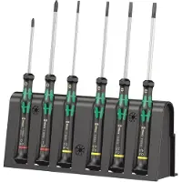 Wera 2035/6 B Elektronik-Schraubendrehersatz + Rack, 6-teilig - 05118152001