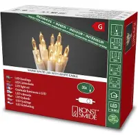 Konstsmide - LED Lichterkette, mit an/aus Schalter , 35 warm weiße Dioden, 230V, Innen, weißes Kabel; 6302-102