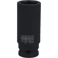 Ks Tools Werkzeuge-Maschinen GmbH 1/2 Sechskant-Kraft-Stecknuss, lang, 23mm, auf Hänger