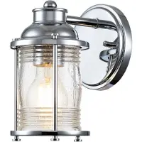Kichler Wandlampe Ashland Bay, dimmbar, chrom / silber, für Badezimmer, Metall, Industrielles Design, Wandleuchte, Wandlampe Bad