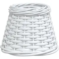vidaXL Lampenschirm Weiß Ø15x12 cm Korbweide