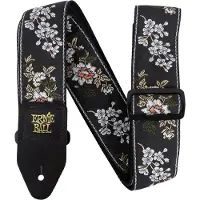 Ernie Ball Classic Jacquard Guitar/Bass Strap White Blossom
