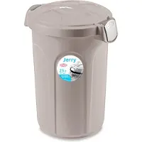Stefanplast Jerrycan mit Deckel, 23 Liter, Taubengrau, mit Griffen und Clipverschluss