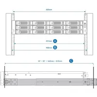 Qnap Tvs-47 1u/2u Serie Gleitschienen-panel-rack