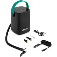 Vonroc Kabelloser Mini-Kompressor 12V mit integriertem Akku | Digitales Display / Manometer