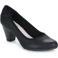 s.Oliver Damen Pumps Blockabsatz sportlich Profilsohle 5-22404-42, Größe:40 EU, Farbe:Schwarz