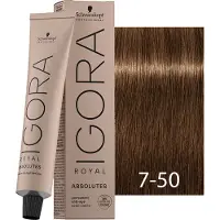 Schwarzkopf - Igora Absolutes Permanent Color Creme 7-50 Blond moyen doré naturel 60 ml