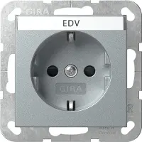 Gira SCHUKO-Steckd. BSF + SP System 55 F Alu 446226