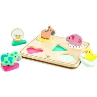 Hape Puzzle "Tiergeräuschepuzzle Tom", bunt, Puzzles, KinderB:22cm H:9cm T:21cm, Holz, Metall, Puzzle, mit Geräuschen, B:22cm H:9cm T:21cm