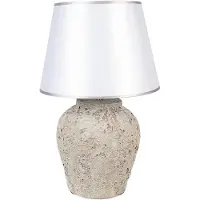 Clayre & Eef Tischlampe Ø 35x59 cm Grau Terrakotta