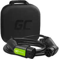Green Cell EV09, Schwarz, Typ 2, Typ 2, Abgewinkelt, Abgewinkelt, IP55