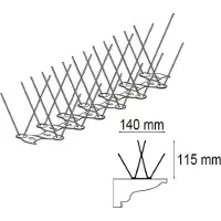Ungeziefershop Vogelabwehr Spikes E4 (1 Meter) Gegen Vögel