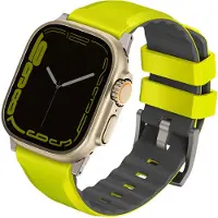 Uniq Linus AiroSoft Silikonarmband für Apple Watch | 44/45/46/49 mm - Lime Green