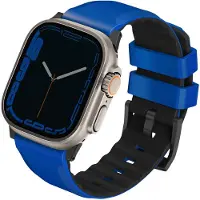 Uniq Linus AiroSoft Silikonarmband für Apple Watch | 44/45/46/49 mm - Racing Blue