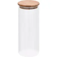 vidaXL Vorratsgläser mit Bambusdeckel 6 Stk. 1000 ml