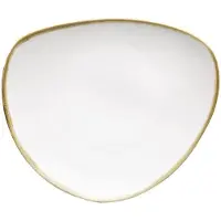 Olympia 6 Kiln dreieckige Teller Kreideweiß | 23cm | Porzellan | Teller