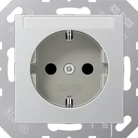JUNG Steckdose 1f alu glz A UP m.BS IP20 BSF A1520BFKINAAL
