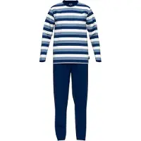 Ceceba Pyjama Melbourne in blau-mittel-Ringel | Gr.: 60
