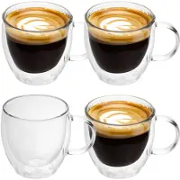 Intirilife 4x Thermo Glas in 100 - 200ml