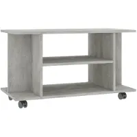vidaXL TV-Schrank mit Rollen Betongrau 80x40x45 cm Holzwerkstoff