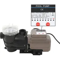 vidaXL Poolpumpe mit Timer Schwarz 0,25 PS 8000 L/h