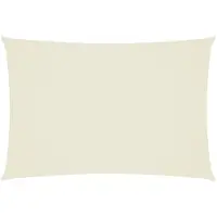 vidaXL Sonnensegel Oxford-Gewebe Rechteckig 3x5 m Creme