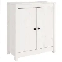 vidaXL Sideboard Weiß 70x35x80 cm Massivholz Kiefer