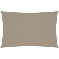 vidaXL Sonnensegel Oxford-Gewebe Rechteckig 5x8 m Taupe